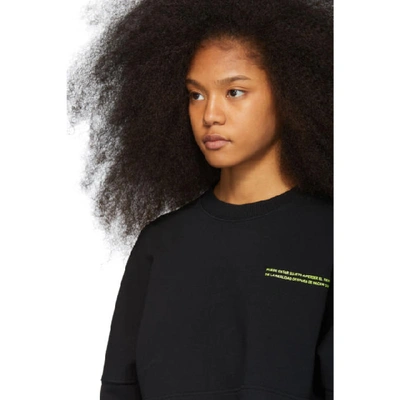 Shop Marcelo Burlon County Of Milan Black Cropped Sweatshirt In Black Multi