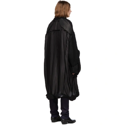 Shop Raf Simons Black Big Lining Coat In 00099 Black