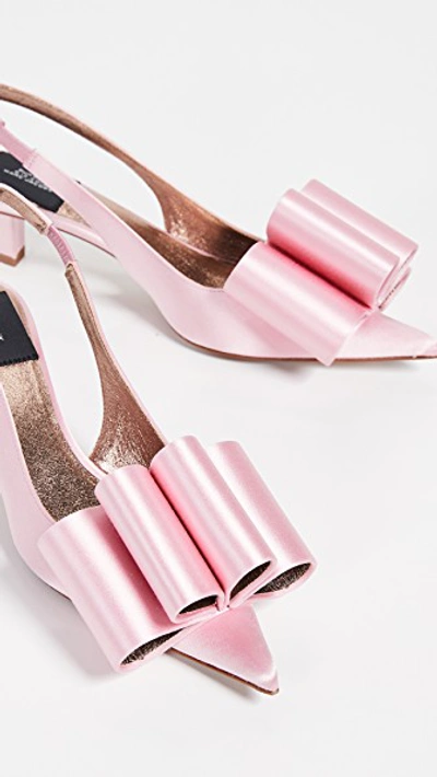 Shop Marc Jacobs Bow Slingback Pumps In Pink