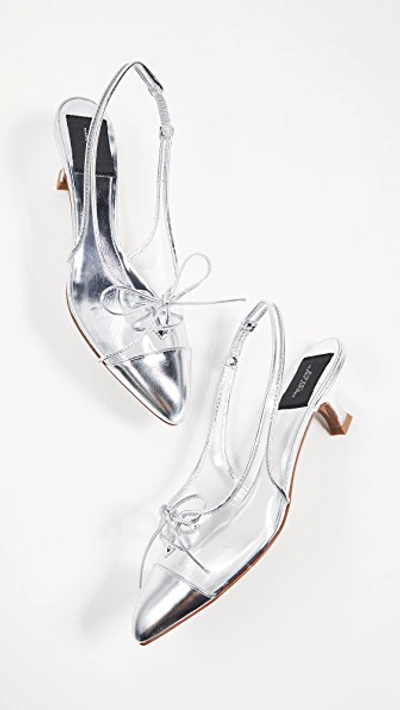 Shop Marc Jacobs 40mm Slingback Pumps In Clear