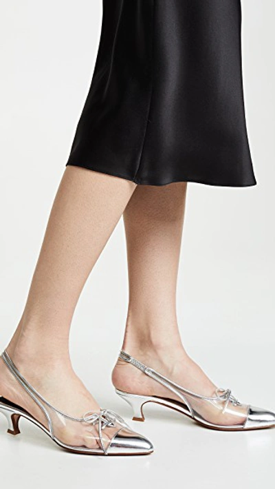 Shop Marc Jacobs 40mm Slingback Pumps In Clear