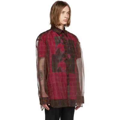 Shop Raf Simons Red And Pink Layered Shirt In 00030 Red