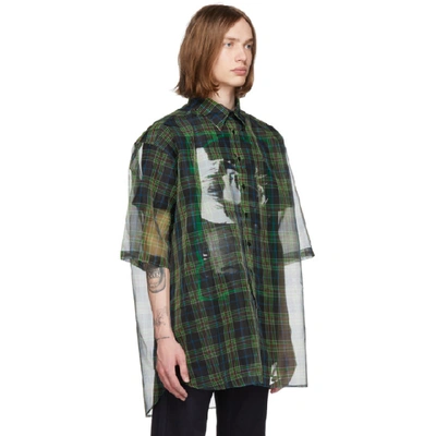 Shop Raf Simons Black And Green Layered Short Sleeve Shirt