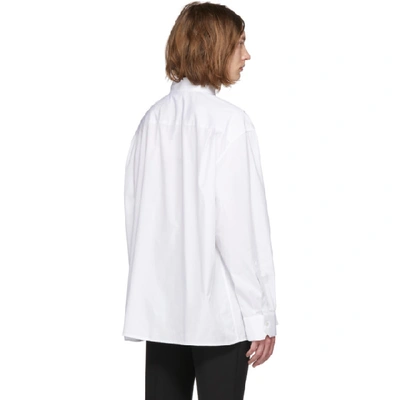 Shop Raf Simons White Cropped Punkette Shirt In 00010 White