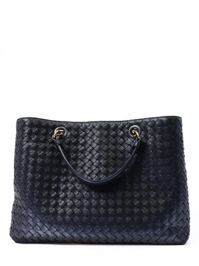 Shop Bottega Veneta Intrecciato Nappa Tote Bag In Black