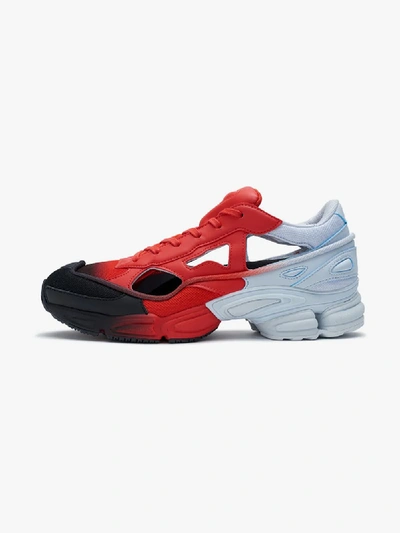 Shop Adidas Originals Adidas By Raf Simons Black, Red And Grey Rs Replicant Ozweego Sneakers