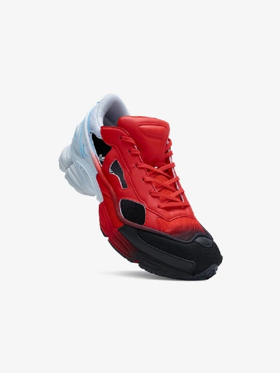 Shop Adidas Originals Adidas By Raf Simons Black, Red And Grey Rs Replicant Ozweego Sneakers