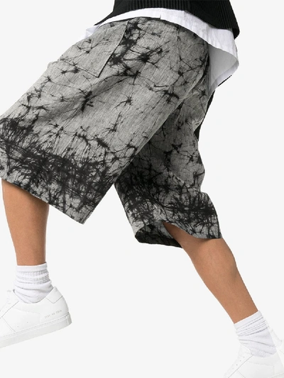 Shop Issey Miyake Men Rockets Long Drawstring Shorts In 12 Grey