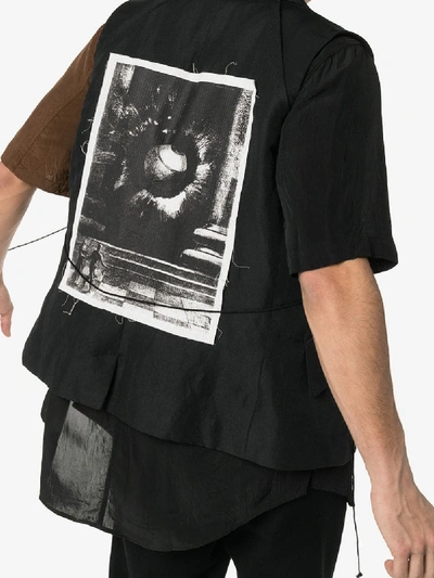 Shop Ann Demeulemeester Francis Patch Artwork Waistcoat In Black