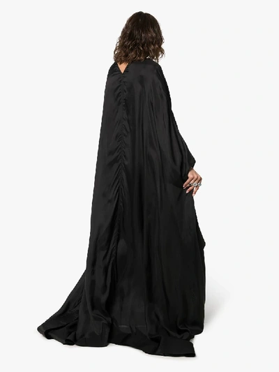 Shop Rick Owens Long-sleeved Oversized Maxi Dress In 09 Black