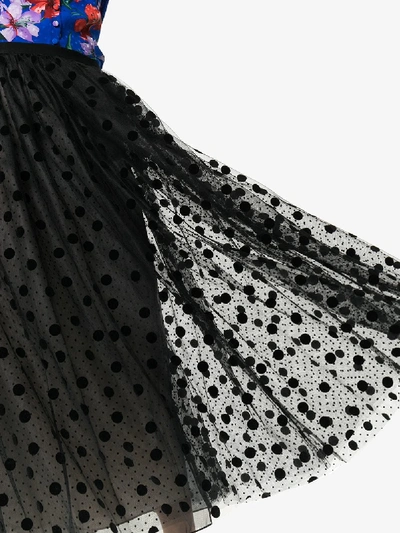 Shop Erdem Lindie Polka-dot Tulle Skirt In Black