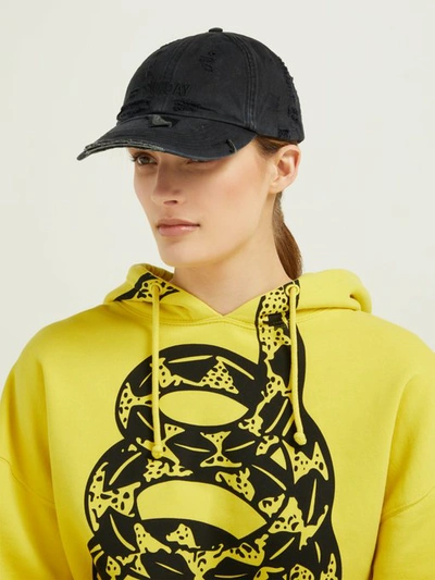 - X Reebok Weekday Sunday Embroidered Baseball Cap - Womens - Black
