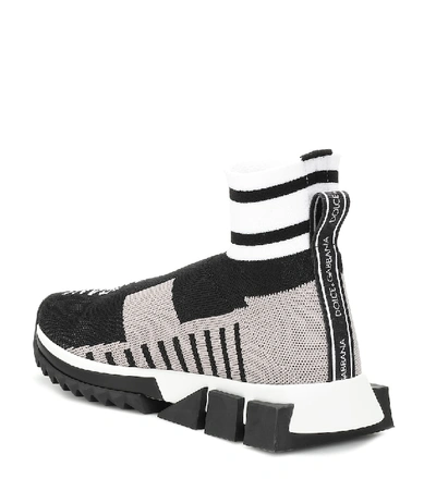 Shop Dolce & Gabbana Sorrento High-top Sock Sneakers In Grey