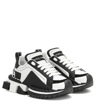 Dolce & Gabbana Super Queen Colorblock Trainer Sneakers In White/black |  ModeSens