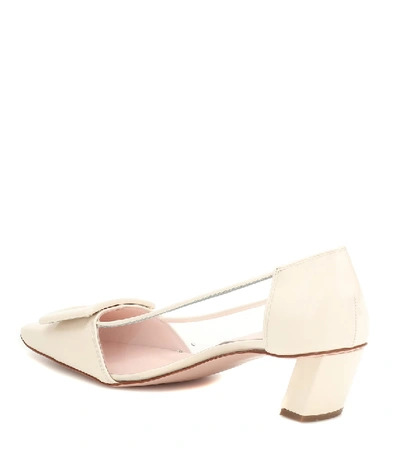 Shop Roger Vivier Belle Vivier Patent Leather Pumps In White