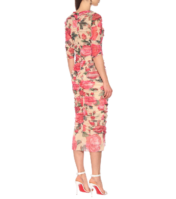 dolce gabbana ruched dress