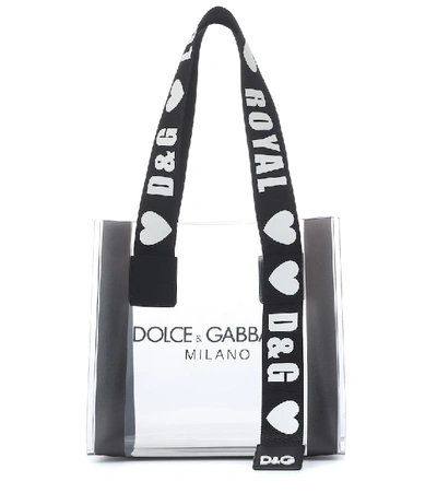 Shop Dolce & Gabbana Street Pvc Tote In Neutrals