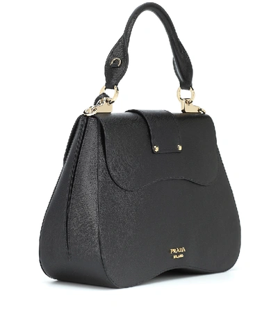 Shop Prada Sidonie Large Leather Shoulder Bag In Black