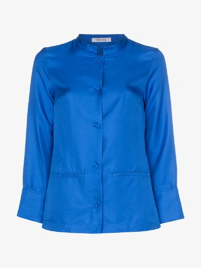 Shop Deitas China Silk Shirt In Blue