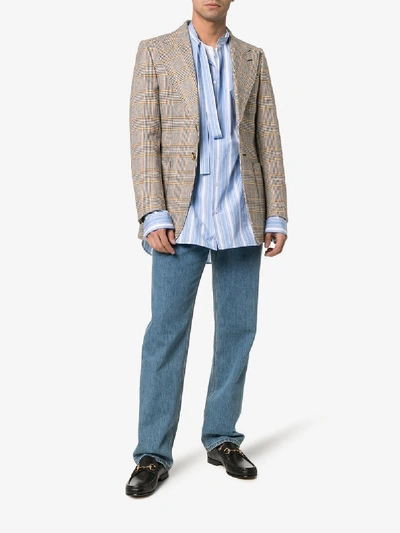 Shop Gucci Check Cotton Jacket In 2166  Multicoloured
