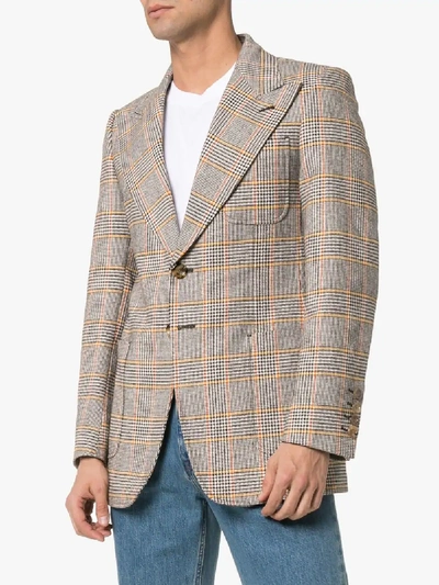 Shop Gucci Check Cotton Jacket In 2166  Multicoloured