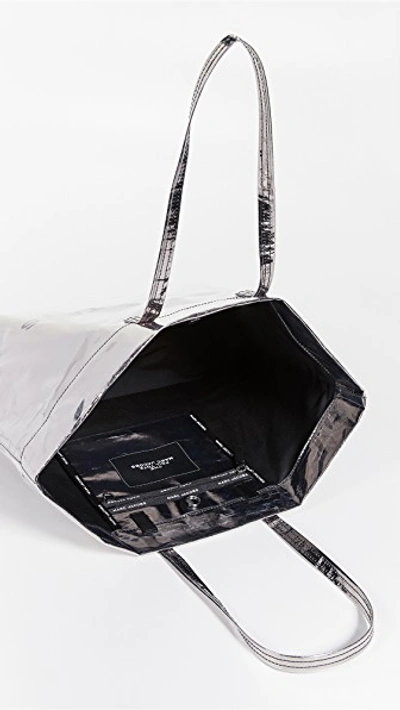 Shop Marc Jacobs The Foil Tote Bag In Silver