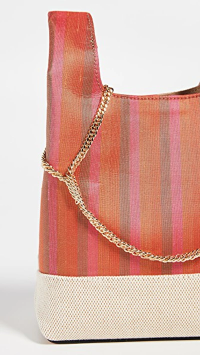 Shop Hayward Mini Chain Bag In Orange Stripe