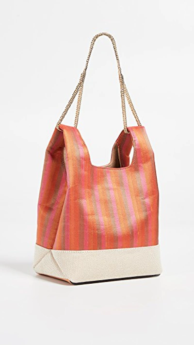 Shop Hayward Mini Chain Bag In Orange Stripe
