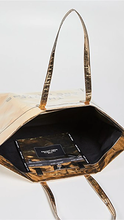 Shop Marc Jacobs The Foil Tote Bag In Gold