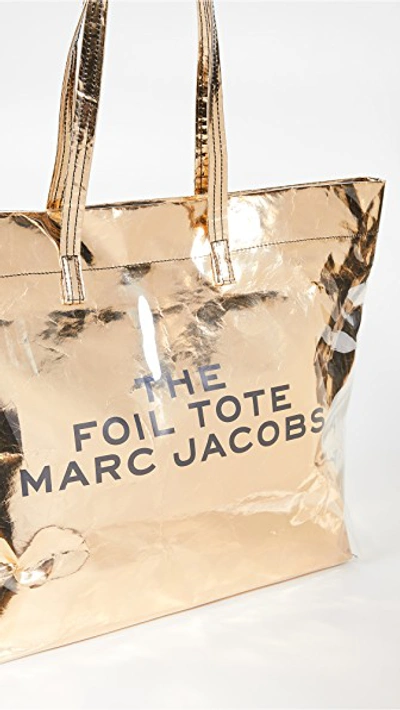 Shop Marc Jacobs The Foil Tote Bag In Gold
