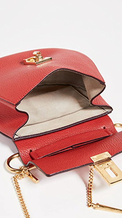 Pre-owned Chloe Mini Drew Bag In Red