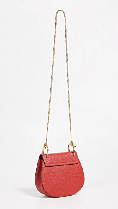 Pre-owned Chloe Mini Drew Bag In Red