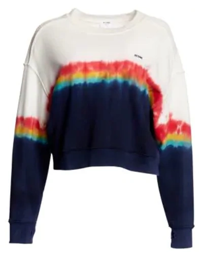 Shop Re/done Rainbow Tie Dye Sweatshirt
