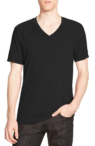 Shop James Perse Short Sleeve V-neck T-shirt In Gesso