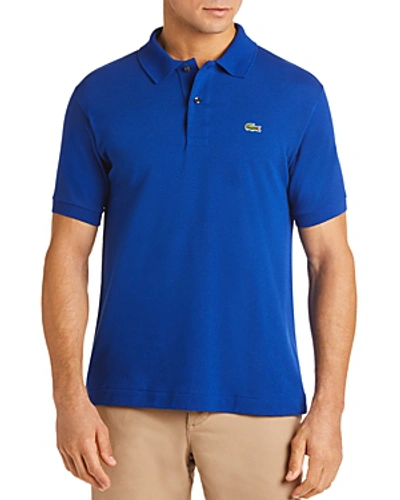 Shop Lacoste Classic Fit Pique Polo Shirt In Captain Blue
