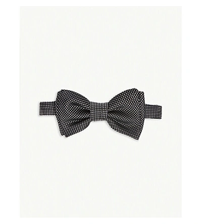 Shop Hugo Boss Printed Jacquard Silk Bow Tie In Black