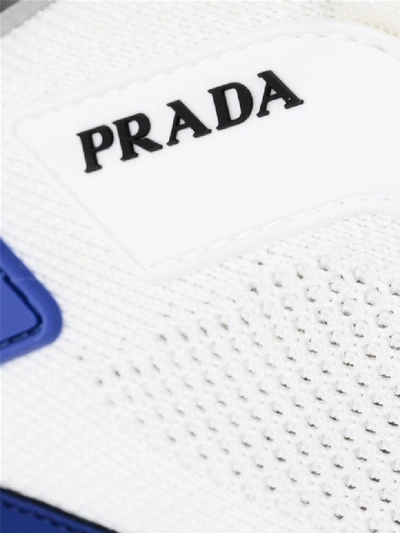 Shop Prada Sneakers Cloudbust In White And Blue