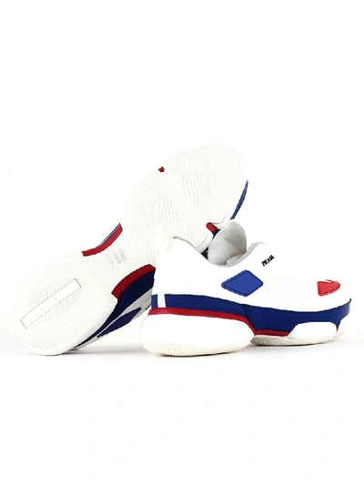 Shop Prada Sneakers Cloudbust In White And Blue