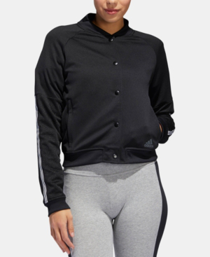 adidas 3 stripe bomber jacket