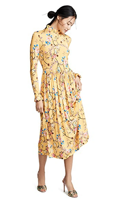 Stine Goya Clarabelle Jersey Dress In Floral Vines |