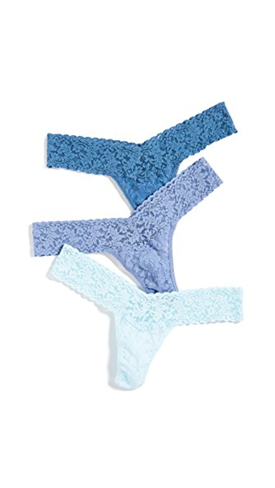 Shop Hanky Panky 3 Pack Something Blue Low Rise Thongs Something Blue