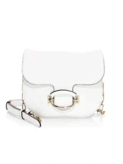 Shop Tod's Ring Leather Crossbody Bag In Off White