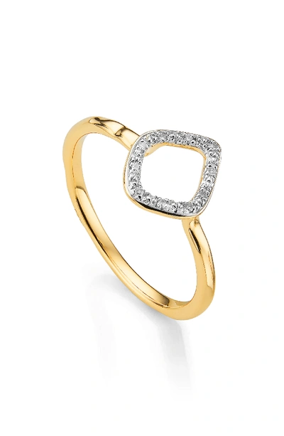 Shop Monica Vinader Riva Mini Kite Diamond Stacking Ring In Gold