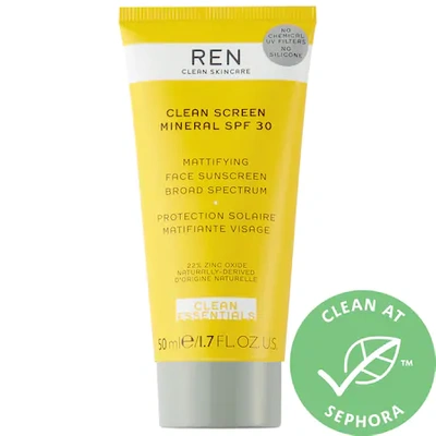 Shop Ren Clean Skincare Clean Screen Mineral Spf 30 Mattifying Face Sunscreen