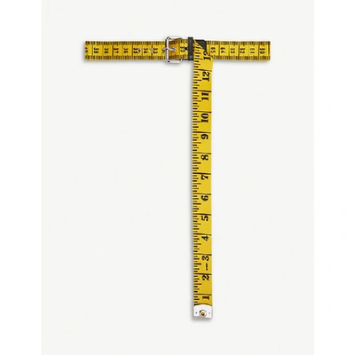 Shop Moschino Metre Tape Belt In Yellow