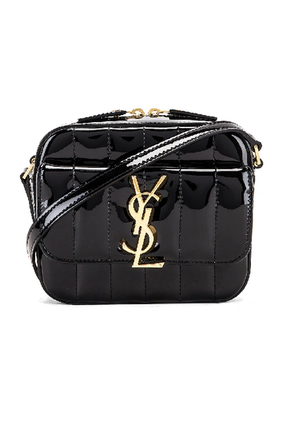 Shop Saint Laurent Vicky Bag In Black