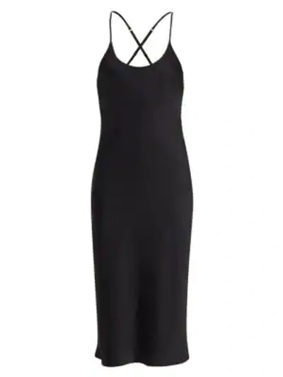 Shop Alexander Wang T Women's Wash & Go Midi Dress In Black