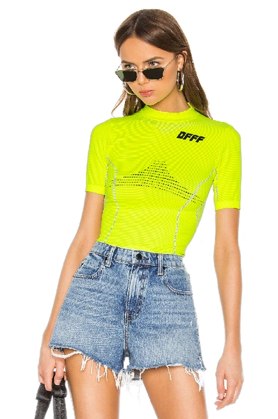 Shop Off-white Athletic Short Sleeve Tee In Yellow