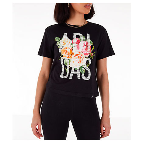 adidas floral t shirt womens