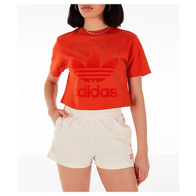 Shop Adidas Originals Women's Originals Cropped T-shirt, Red